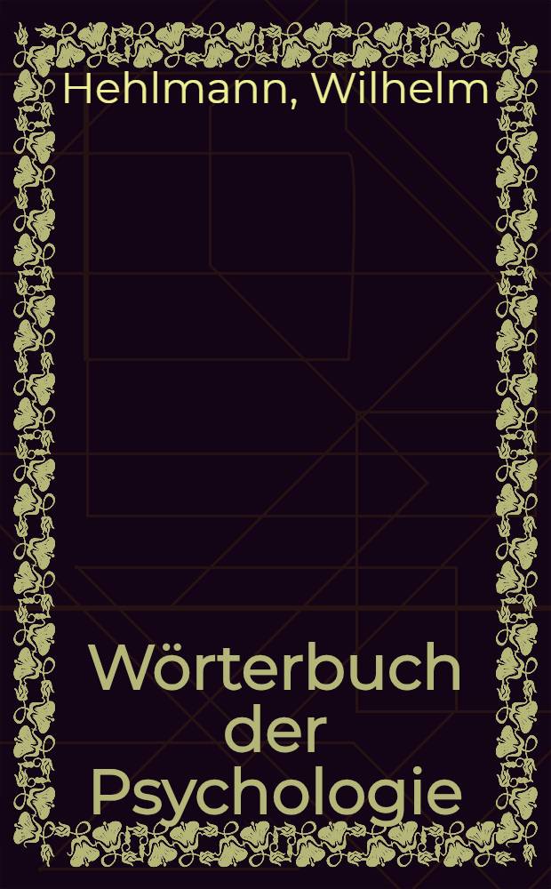Wörterbuch der Psychologie
