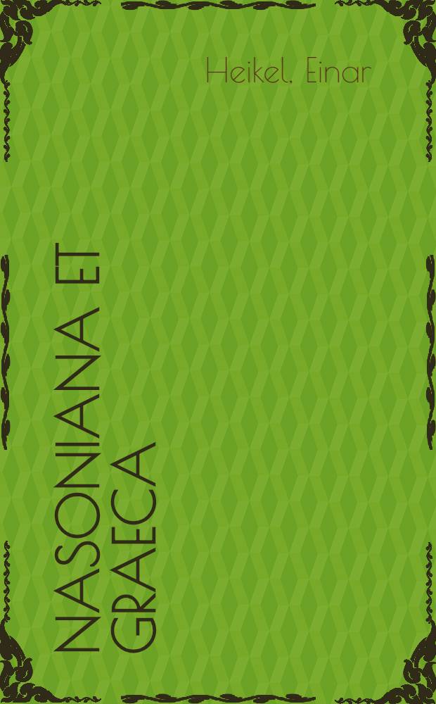 Nasoniana et Graeca