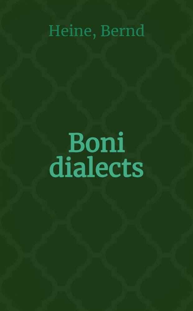 Boni dialects