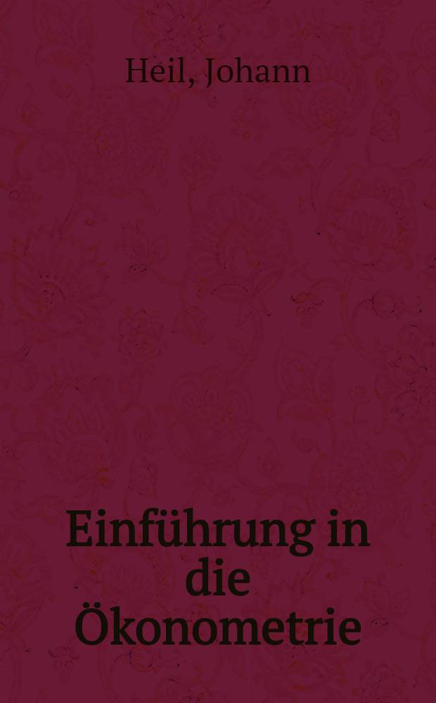 Einführung in die Ökonometrie