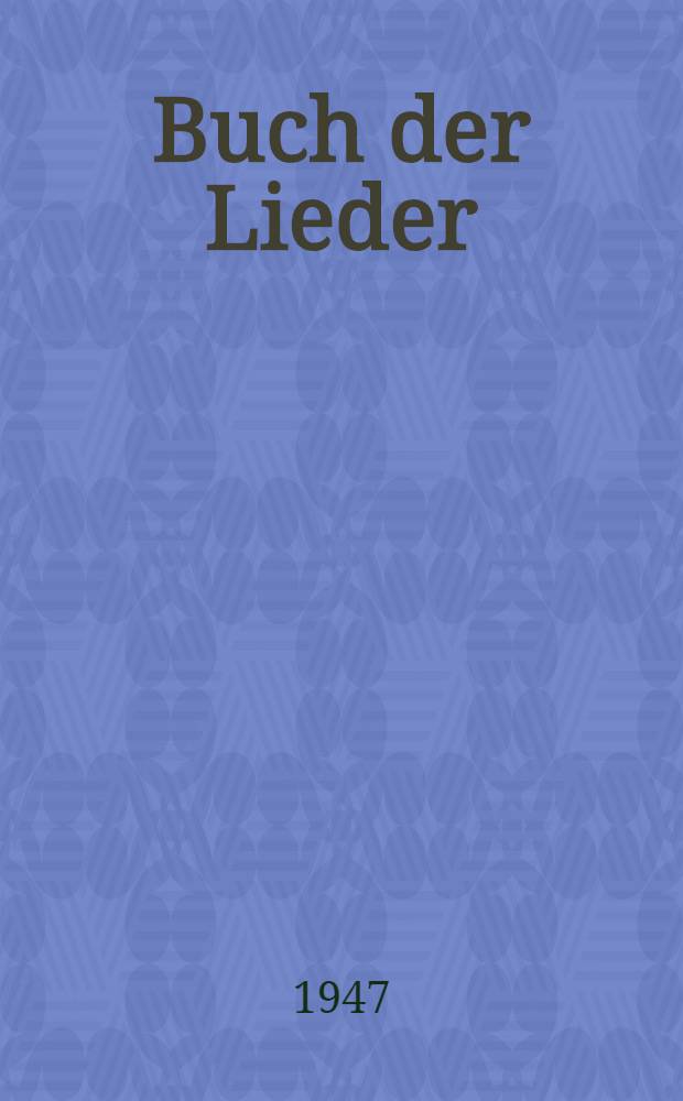 Buch der Lieder