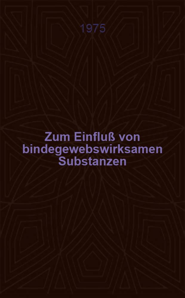 Zum Einfluß von bindegewebswirksamen Substanzen (beta- Aminopropionitril und Prednisolon) auf die Kollagenpeptidaseaktivität im Rattenserum : Inaug.-Diss. ... der Med. Fak. der ... Univ. Mainz ..