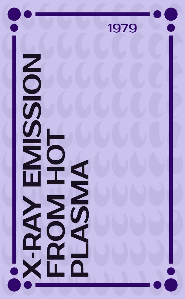 X-ray emission from hot plasma