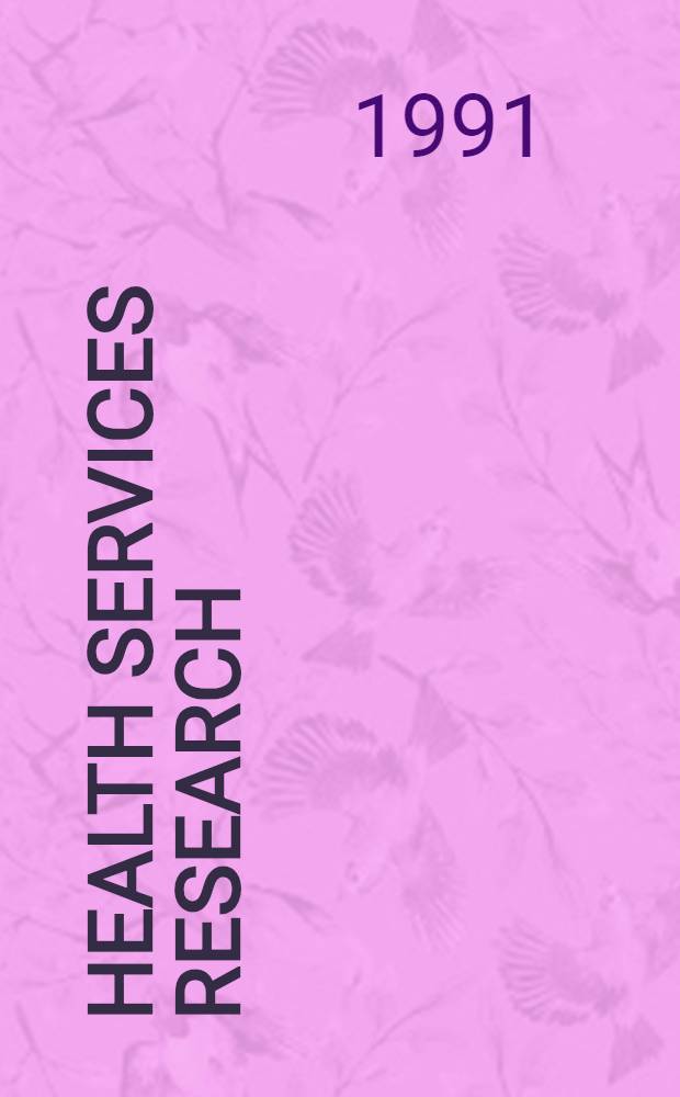 Health services research : Key to health policy : A rep. from the Found. for health services research