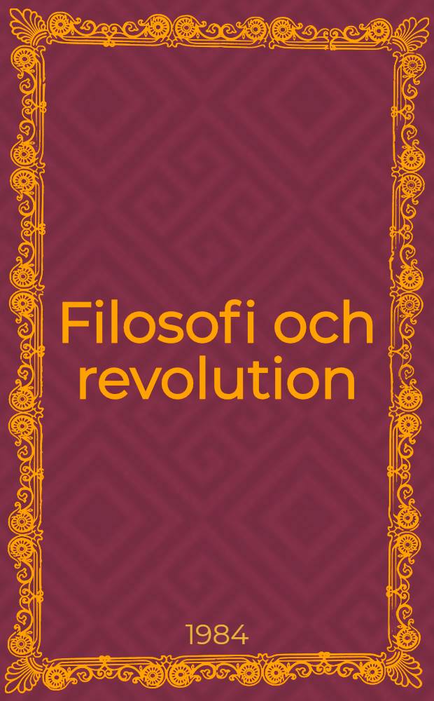 Filosofi och revolution : Hegels väg till visdom : Akad. avh