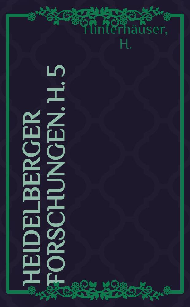 Heidelberger Forschungen. H. 5 : Utopie und Wirklichkeit bei Diderot