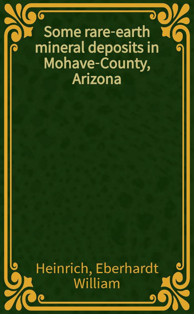 Some rare-earth mineral deposits in Mohave-County, Arizona