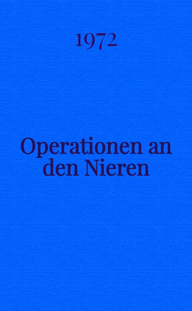 Operationen an den Nieren