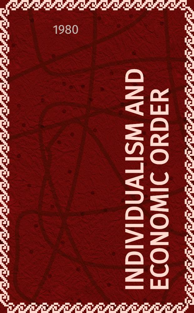 Individualism and economic order