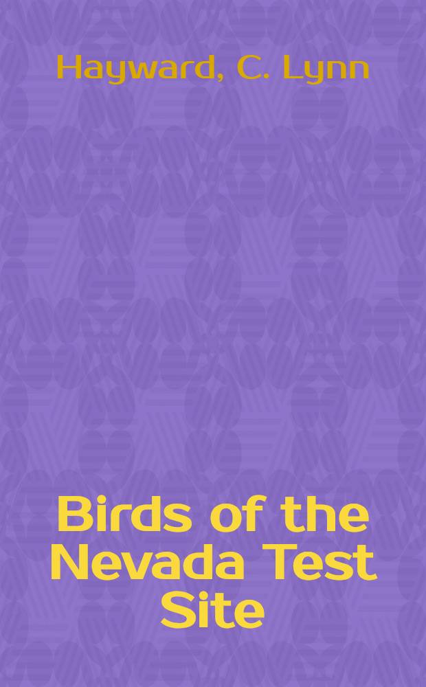 Birds of the Nevada Test Site