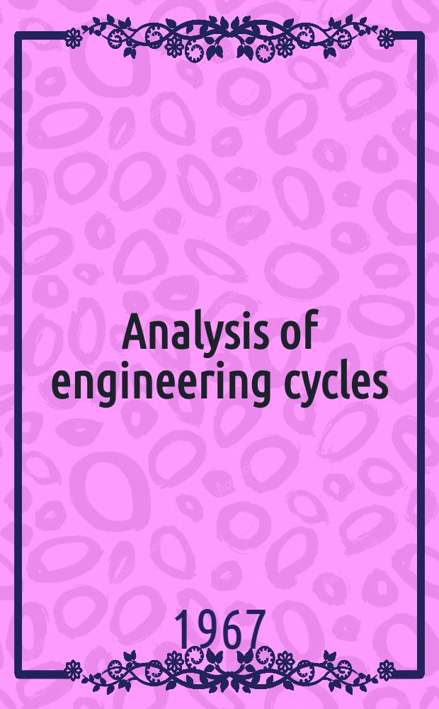 Analysis of engineering cycles