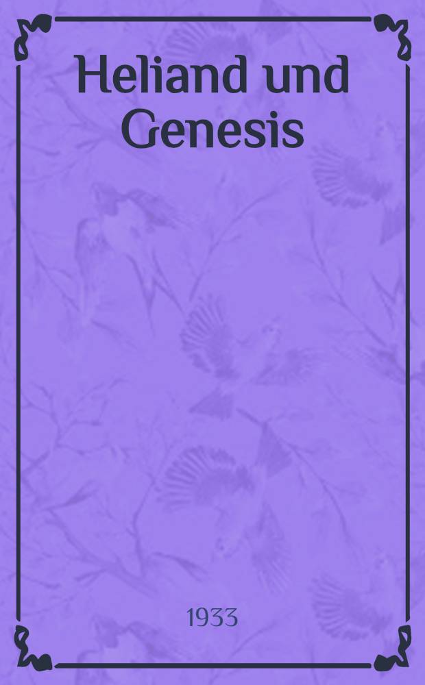 Heliand und Genesis