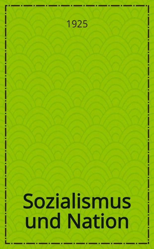 Sozialismus und Nation
