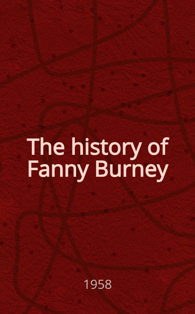 The history of Fanny Burney
