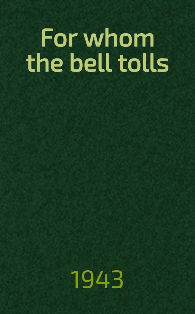 For whom the bell tolls