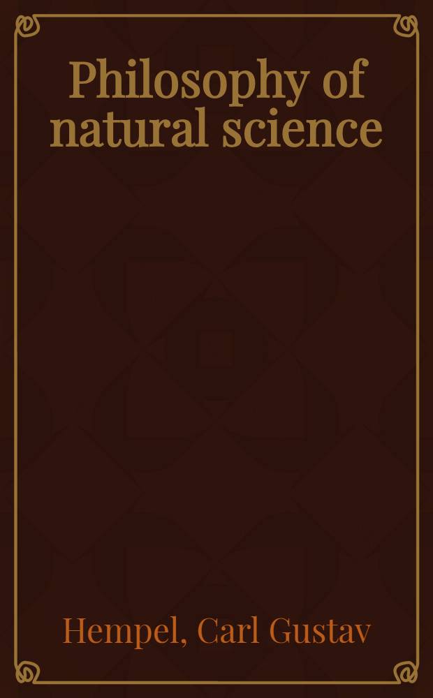 Philosophy of natural science