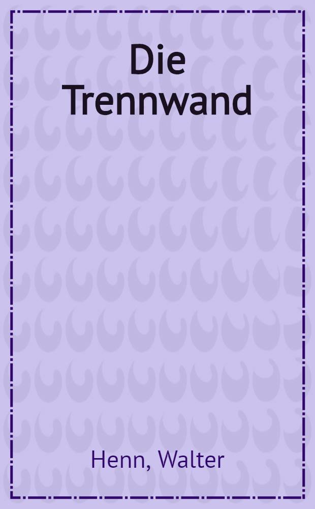 Die Trennwand