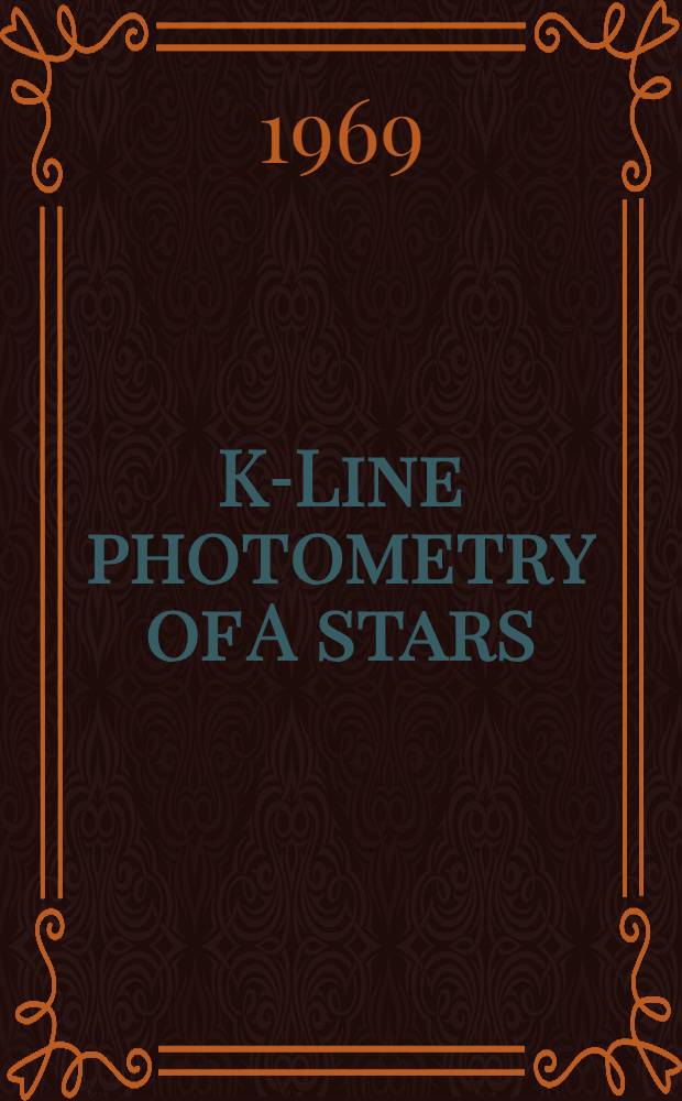 K-Line photometry of A stars