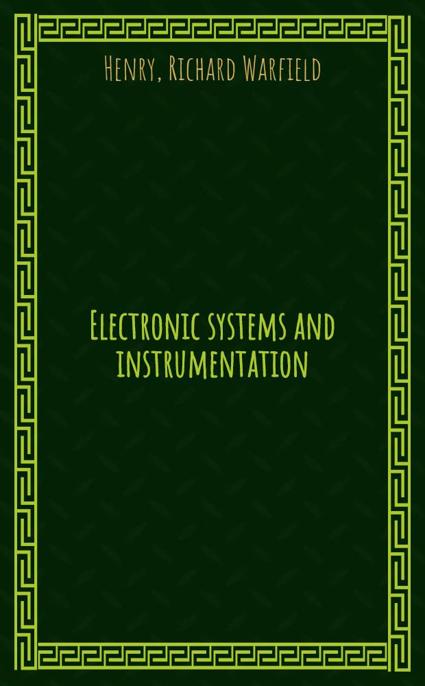 Electronic systems and instrumentation