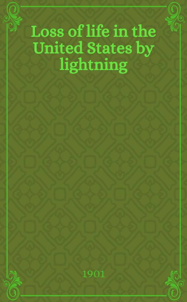 Loss of life in the United States by lightning