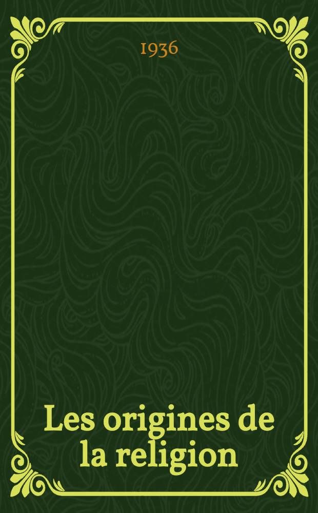 Les origines de la religion