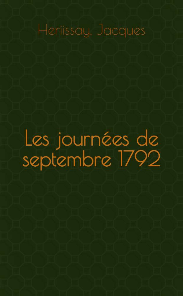 Les journées de septembre 1792