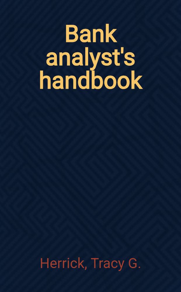 Bank analyst's handbook