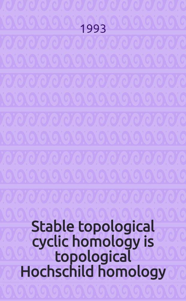 Stable topological cyclic homology is topological Hochschild homology