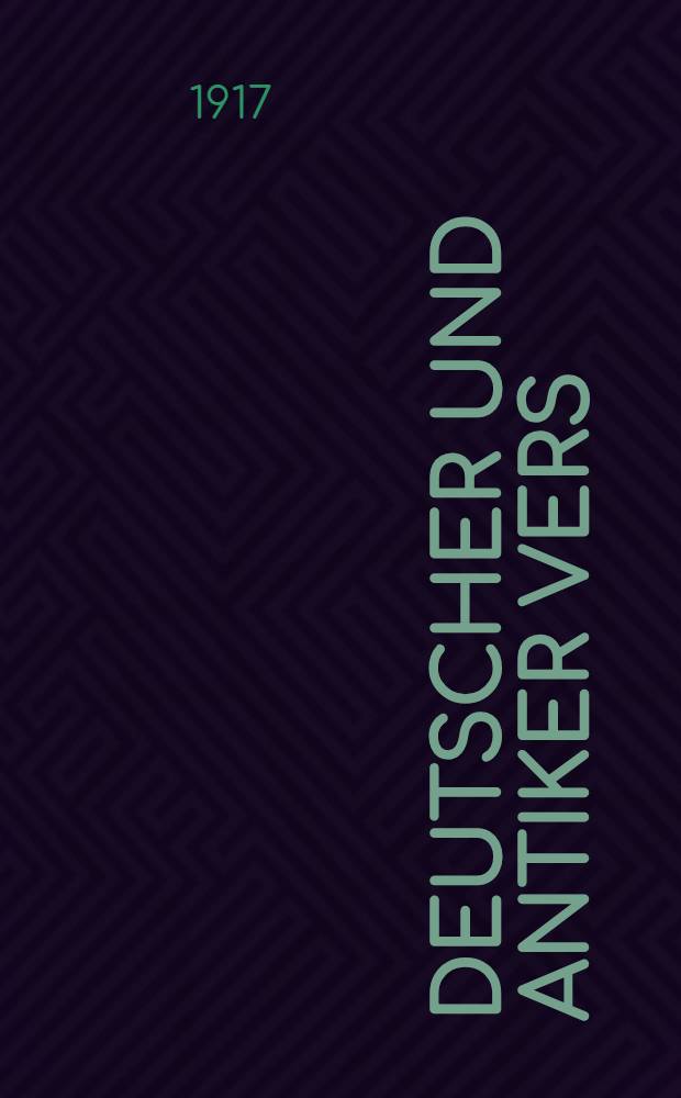 Deutscher und antiker Vers : Der falsche Spondeus und angrenzende Fragen