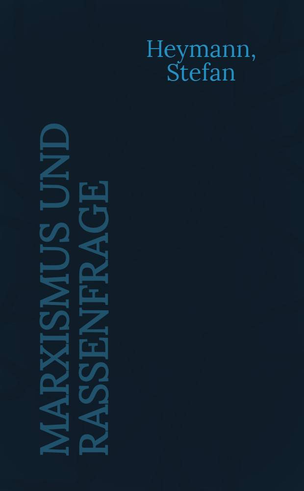 Marxismus und Rassenfrage