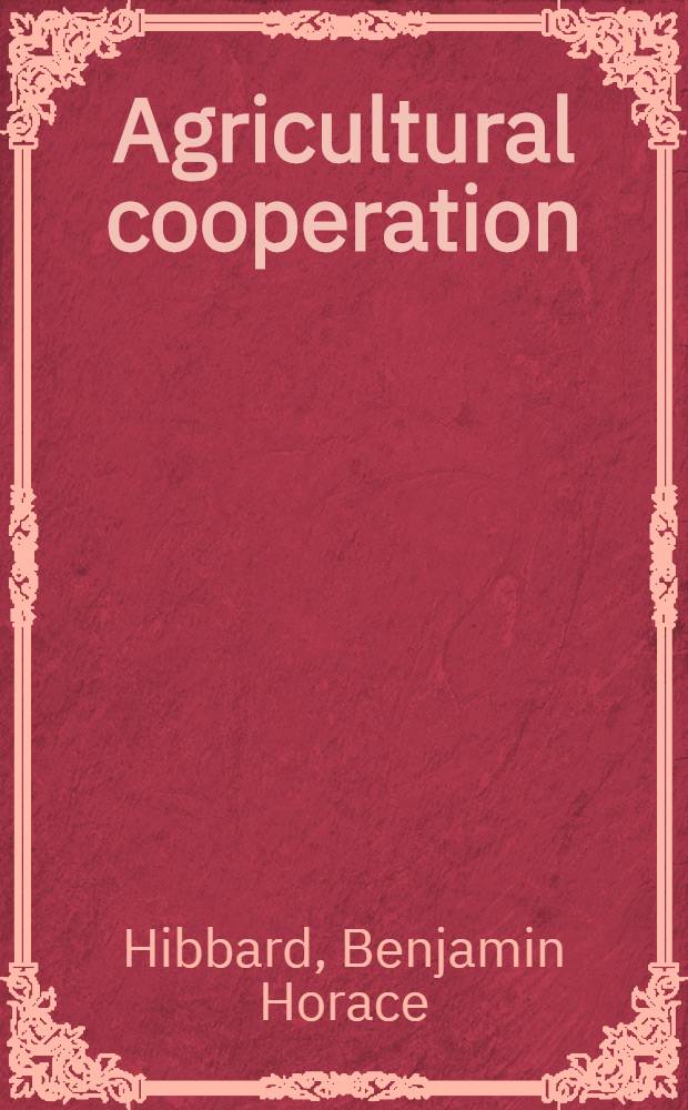 Agricultural cooperation