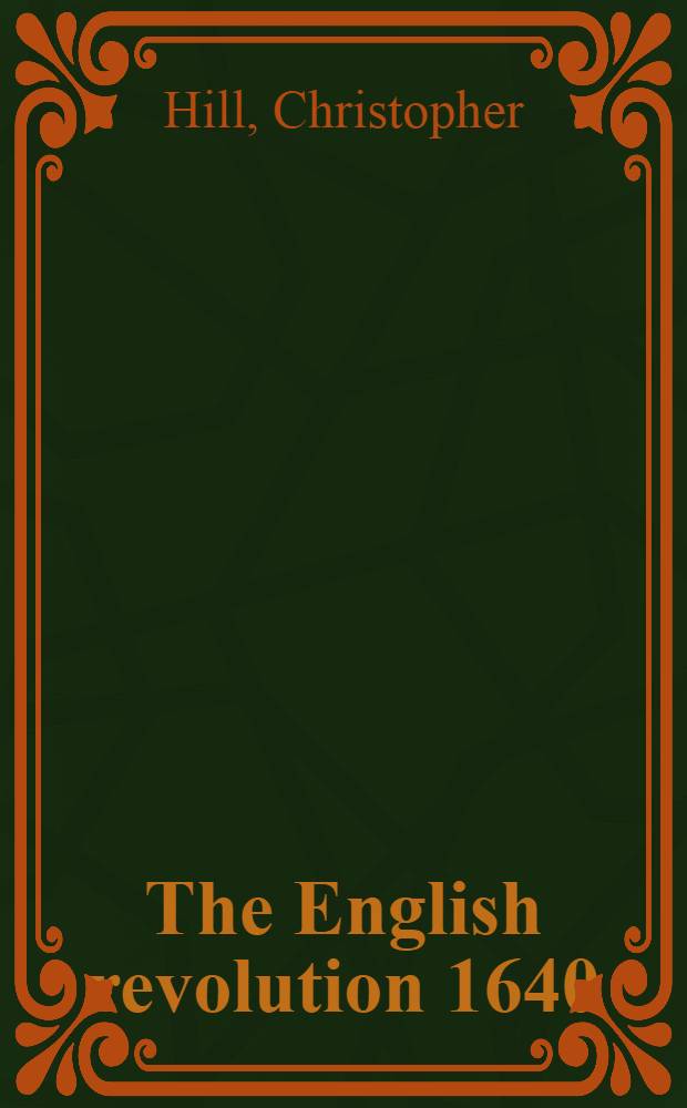 The English revolution 1640
