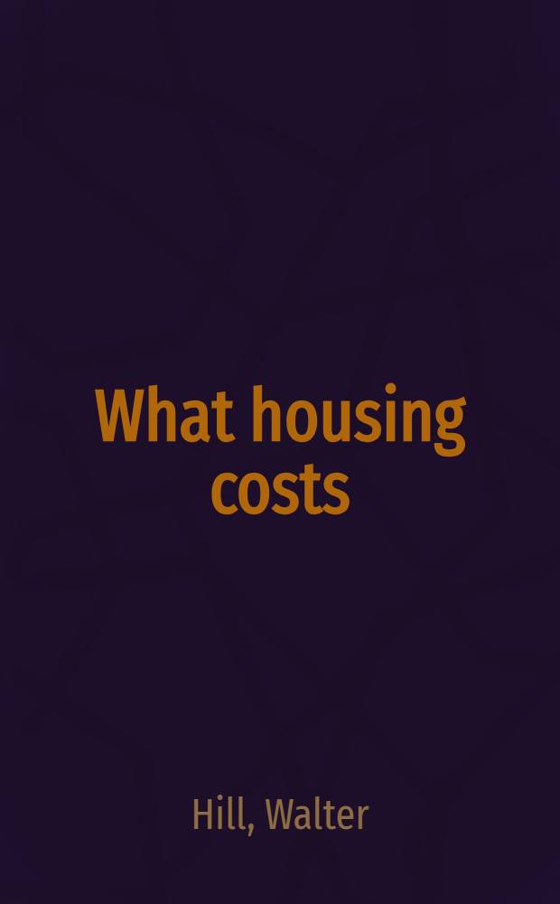 What housing costs