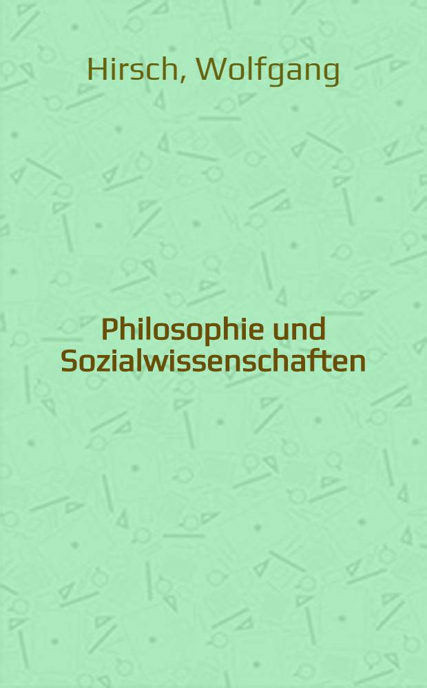 Philosophie und Sozialwissenschaften