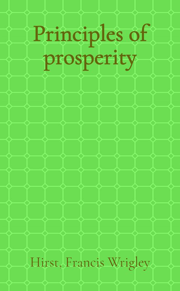 Principles of prosperity