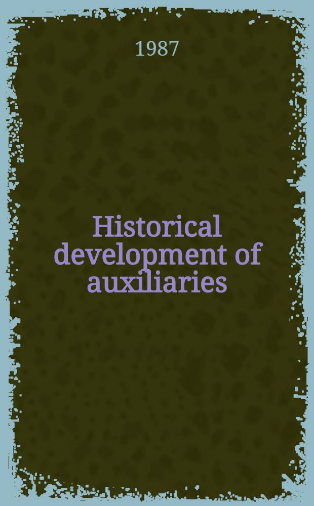 Historical development of auxiliaries