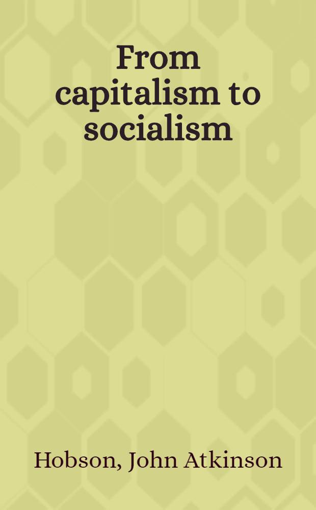 From capitalism to socialism