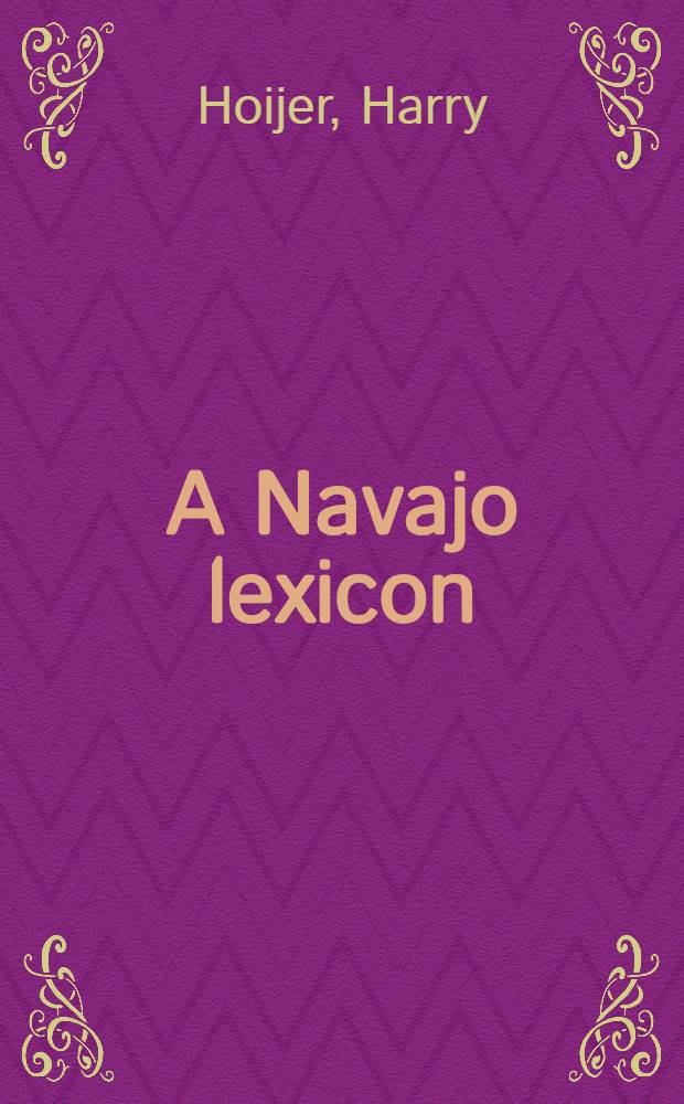 A Navajo lexicon