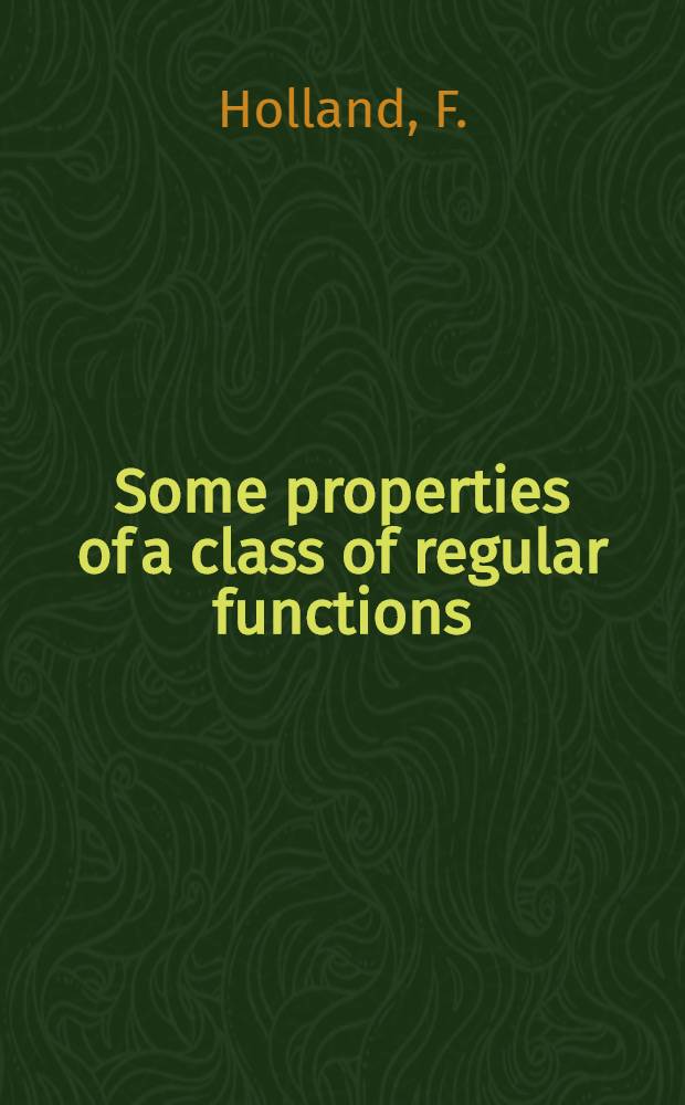 Some properties of a class of regular functions