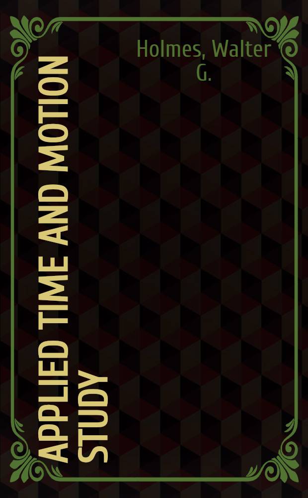 Applied time and motion study