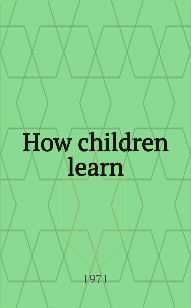 How children learn