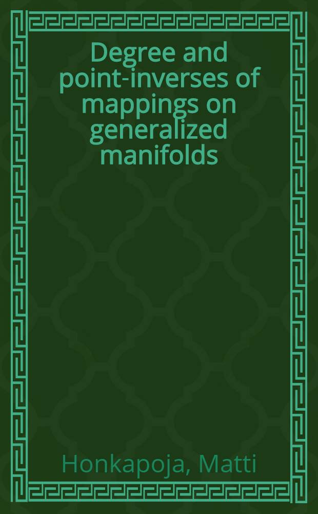 Degree and point-inverses of mappings on generalized manifolds
