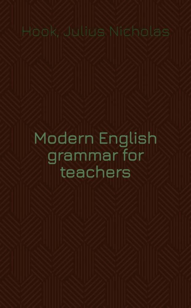 Modern English grammar for teachers