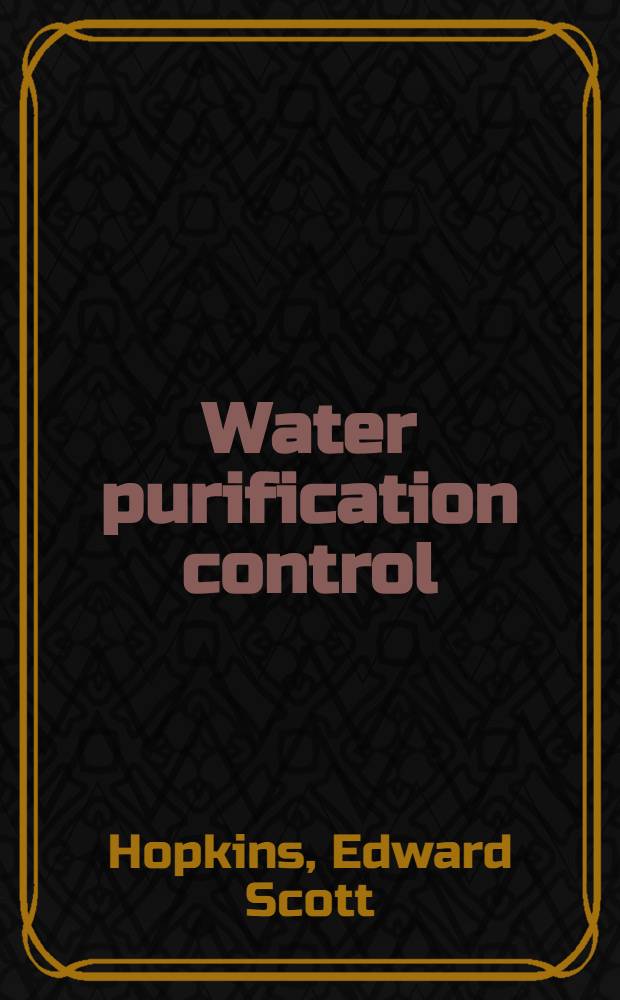 Water purification control