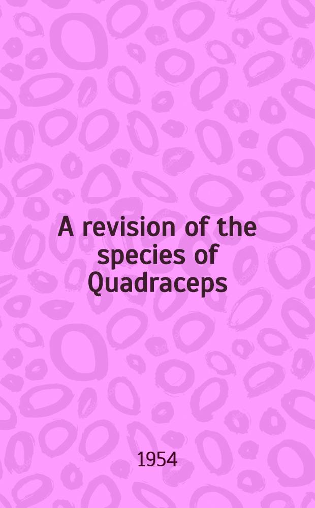 A revision of the species of Quadraceps (Mallophaga) parasitic on Tringinae