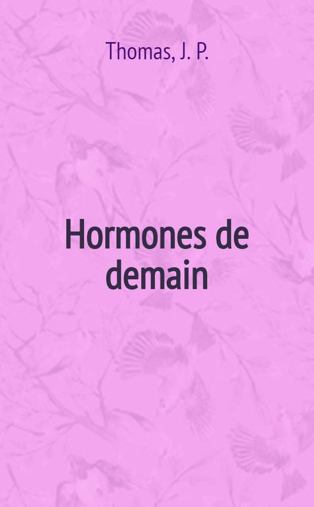 Hormones de demain