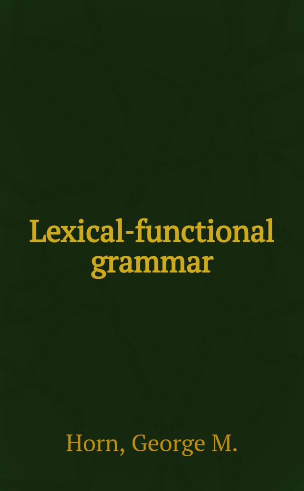 Lexical-functional grammar
