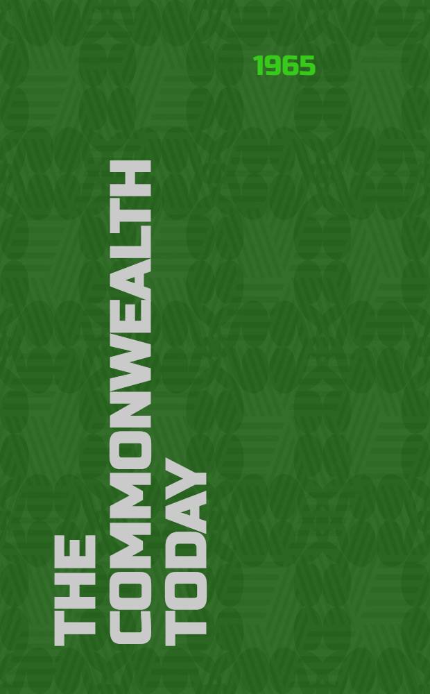 The commonwealth today : A select bibliography on the commonwealth and its constituent countries
