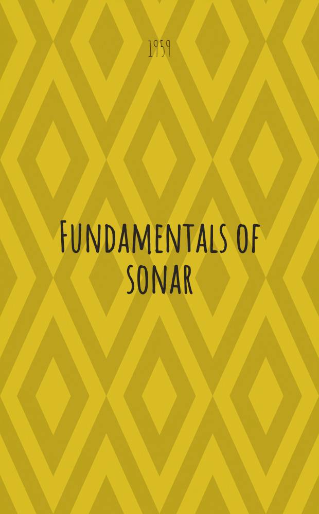 Fundamentals of sonar