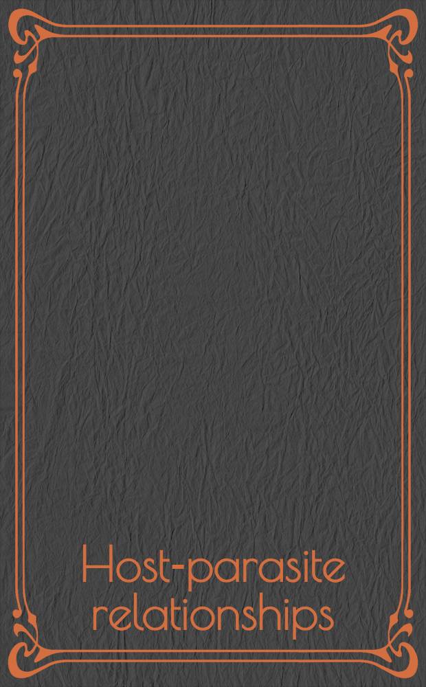 Host-parasite relationships : Proceedings of the Twenty-sixth Annual biology colloquium, Apr. 23-24, 1965